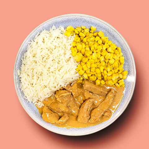 Chicken Stroganoff with Extraordinary Basmati Rice and Corn