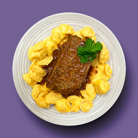 Meatloaf with Homemade Mac & Cheese