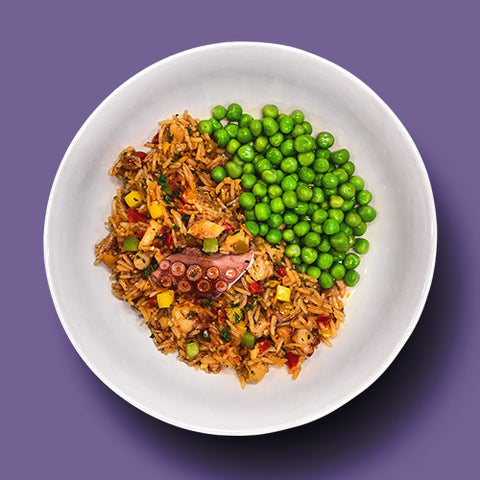 Octopus Rice with Peas